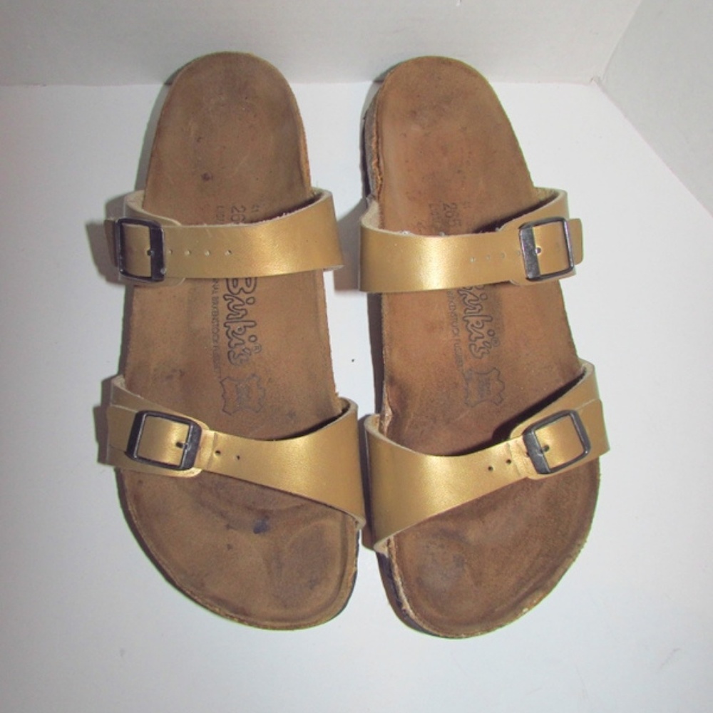 BIRKENSTOCK Birki's 2 Strap Aziza Gold 41 Women 11